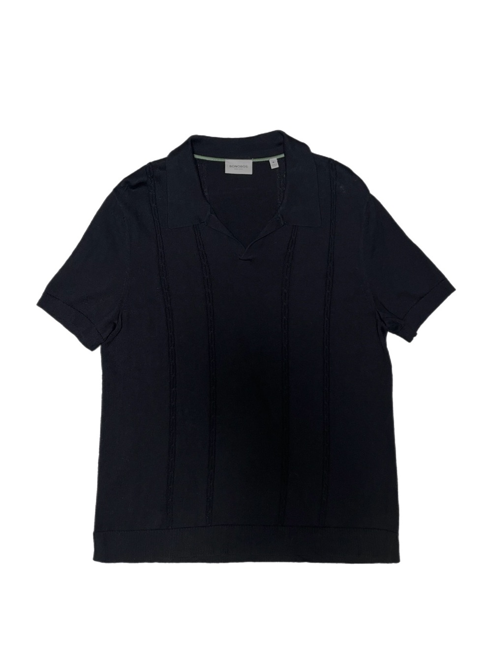 LIKE NEW!  Men’s Bonobos Black Knit Polo Shirt - 100% Cotton